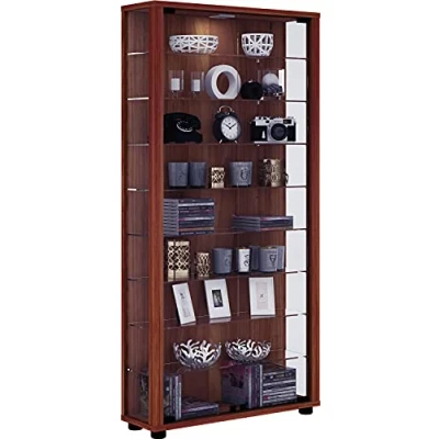 Abbildung von VCM Standvitrine Holz Glas Stand Vitrine Sammelvitrine Lumo Maxi
