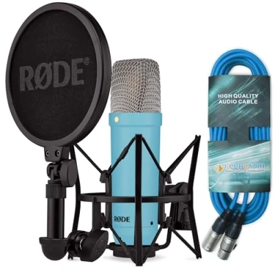 Abbildung von Rode NT1 Signature Blue Studio Mikrofon Blau + keepdrum XLR Kabel