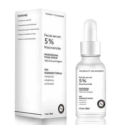 Abbildung von Niacinamide Serum, Hyaluron Anti Aging Falten Gesichtsserum, 30Ml Pure 5% &amp; Hyaluronic Acid Face Serum Whitening Moisturizing Firming Shrink Pores Pulling Compact