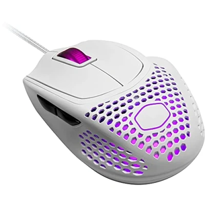 Abbildung von Cooler Master MM720 RGB LED Claw Grip Gaming Maus mit Kabel Ultra leichte 49g Wabenschale, 16000 DPI Optischer Sensor, 70 Millionen Klick Micro Switches, PTFE Gleit Füße Matt Weiß