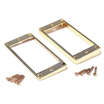 Abbildung von Alnicov Humbucker Tonabnehmer mit gebogenem Boden, für Epiphone Gitarren Zubehör, goldfarben, 2 Stück