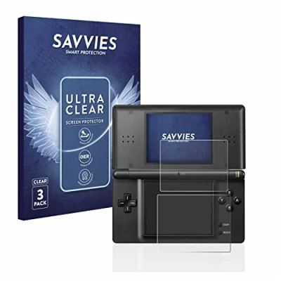 Abbildung von Savvies 6 Stück Schutzfolie für Nintendo DS LITE Displayschutz Folie Ultra Transparent