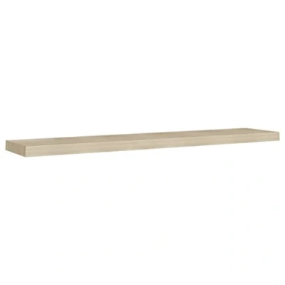 Abbildung von vidaXL Wandregal Schwebend Hängeregal Wandboard Bücherregal Regalbrett Schweberegal CD DVD Regal Wand Dekoregal Eichefarben 120x23,5x3,8cm MDF