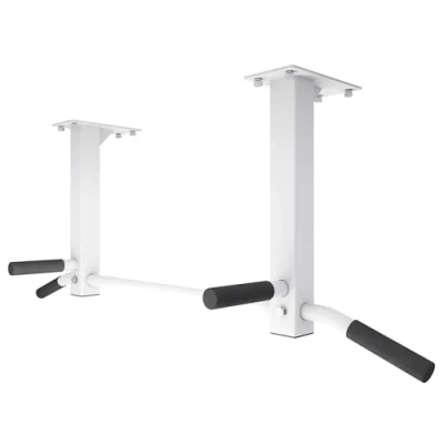 Abbildung von GORILLA SPORTS Klimmzugstange Decke, bis 350 kg, Stahl, Schwarz/Weiß Pull Up Bar, Reckstange