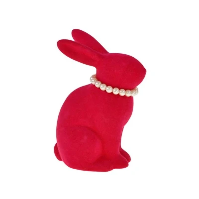 Abbildung von Werner Voß Hase mit Perlenkette pink 11,5x8x16cm