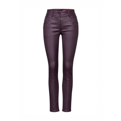 Abbildung von Cecil Beschichtete Stoffhose, Damen, Größe: 36x30, Beloved berry