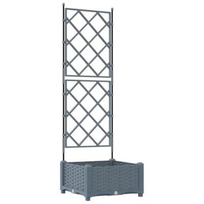Abbildung von vidaXL Gartenpflanzkübel Hellgrau Polypropylen 40 x 125,5 cm
