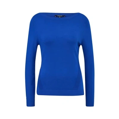 Abbildung von comma MIT Ubootausschnitt Strickpullover, Damen, Größe: 36, Ozeanblau