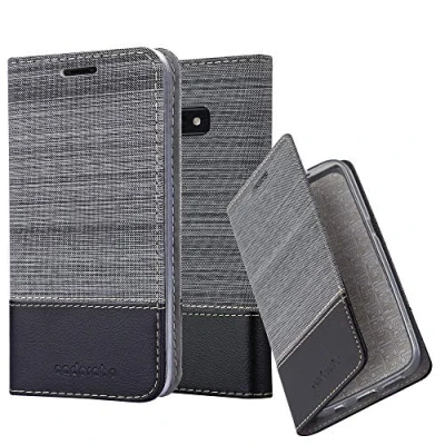 Abbildung von Cadorabo Hülle für Samsung Galaxy S10e in GRAU SCHWARZ Handyhülle mit Magnetverschluss, Standfunktion und Kartenfach Case Cover Schutzhülle Etui Tasche Book Klapp Style