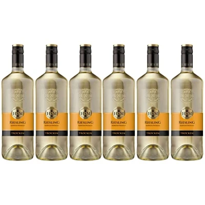 Abbildung von HXM Weisswein Riesling Trocken Qualitätswein Rheinhessen (6 x 1 l)