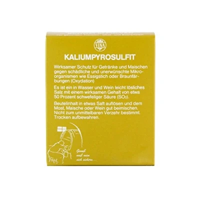 Abbildung von Vina Kaliumpyrosulfit 10x10 Gramm, Kaliumdisulfit, Schwefelpulver