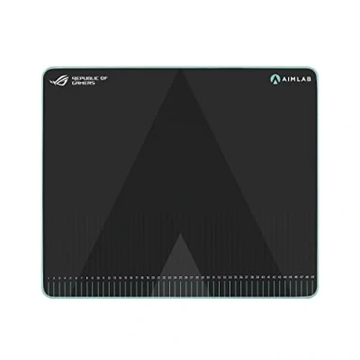 Abbildung von ASUS ROG Hone Ace Aim Lab Edition Gaming Mauspad, 508 x 420 3 mm, große Größe, weiches Hybrid Tuchmaterial, rutschfeste Gummiunterseite, Esports &amp; FPS Gaming, Schwarz