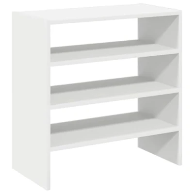 Abbildung von vidaXL Schuhregale 2 STK. Stapelbar Weiß 60x30x30,5 cm