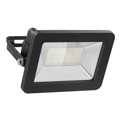 Abbildung von goobay 53872 LED Strahler Außen 30W / Außenstrahler IP65 Neutralweißes Licht 2550 lm/LED Scheinwerfer Fluter Wandmontage Gartenstrahler/Schwarz