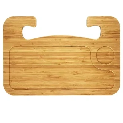 Abbildung von Auto Multifunktionstisch Lenkrad Tisch Bambu Laptop Schreibtisch für Beifahrersitz Car Steering Wheel Desk Organizer Getränkehalter Esstisch