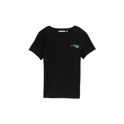 Abbildung von TOM TAILOR Denim Damen 1046576 T Shirt, 14482 Deep Black, S EU
