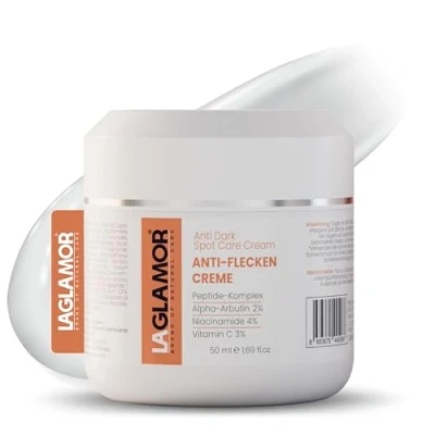 Abbildung von Laglamor Anti Flecken Creme, Morgen &amp; Nacht, Pigmentflecken Entferner Gesicht für Frauen und Männer, Gesichtspflege gegen Pickel mit Aloa Vera Vitamin C Niacinamide, 50ml