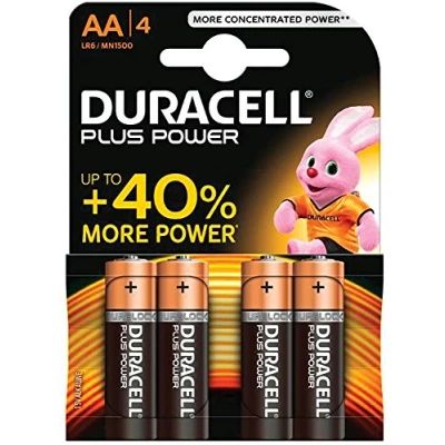 Abbildung von Duracell Batterien Plus Mignon (AA LR6 MN1500) schwarz/kupfer