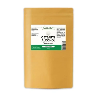 Abbildung von Nakobe Cetearylalkohol 500g, Fettalkohol, Cetylstearylalkohol, Wachsperlen, Emulgator, Konsistenzgeber