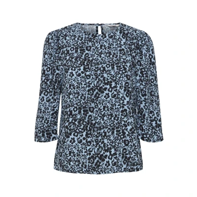 Abbildung von b.young Byjosa Oneck Bluse, Damen, Größe: 36, Blue bell mix