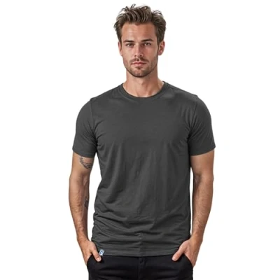 Abbildung von ALPIN LOACKER Merino Shirt Herren Premium Tshirt Kurzarm I Thermo Oberteil Männer und Funktionsshirt für Outdoor Unterwäsche Herren, Grau S