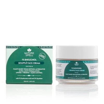 Abbildung von Nature Spell Retinol Creme, 100 ml, reduziert das Erscheinungsbild von feinen Linien, Anti Falten Creme für Gesicht, alle Hauttypen, hergestellt in Großbritannien