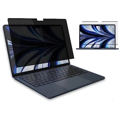 Abbildung von MyGadget Magnetische Sichtschutzfolie kompatibel mit Apple MacBook Air 13,6 Zoll [ M2 Chip A2681 ] abnehmbarer Anti Spy Privacy Screen Schutz