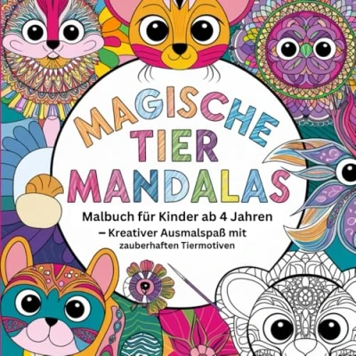 Abbildung von Magische Tier Mandalas Malbuch für Kinder ab 4 Jahren Kreativer Ausmalspaß mit zauberhaften Tiermotiven: Perfekt wunderschönen Tiermandalas