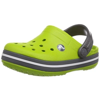Abbildung von Crocs Crocband Kids, Unisex Kinder Clogs, Grün (Volt Green/Graphite), 19/21 EU (Herstellergröße:C4/5)