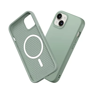 Abbildung von RhinoShield Case kompatibel mit [iPhone 14/13] SolidSuit MagSafe Stoßdämpfende &amp; schlanke Schutzhülle Premium Finish 3.5 Meter Fallschutz Salbeigrün