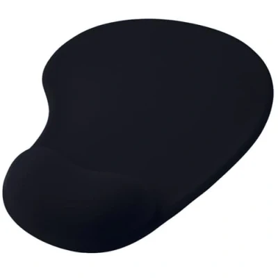 Abbildung von OcioDual Mauspad mit Handgelenkauflage, Scwarz, Ergonomische Mouse Pad Gelunterstützung, Weicher Stoff Rutschfester Gummibasis für Laser und Optische Mäuse
