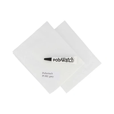 Abbildung von polyWatch Polierpaste PLUS inkl.original 2 x PUREgrey Poliertuch (1 Tube 5 g Inhalt)