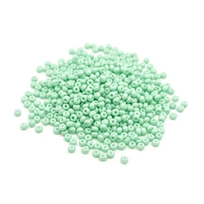 Abbildung von Vintageparts Rocailles Perlen in Mint 3mm 20 Gramm zum Schmuck selber basteln