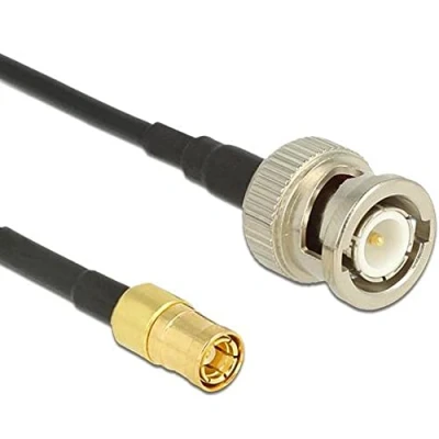 Abbildung von DeLOCK 3 m, BNC/SMB M BNC SMB schwarz Kabel Koaxial (BNC/SMB, BNC, SMB, Gold, recht, rg 174)