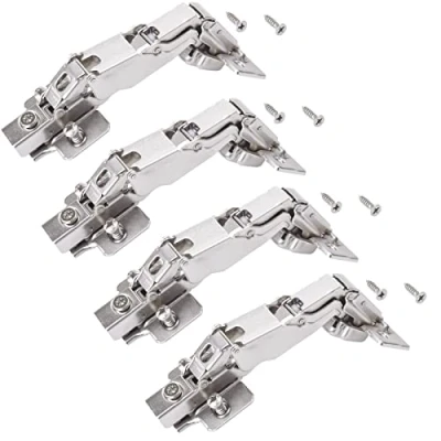 Abbildung von SO TECH® Möbelbeschlag Weitwinkelscharniere T52 Weitwinkel Topfband mit Soft Close (4 St), Eckanschlag 165 Topfscharnier inkl. Montageplatte