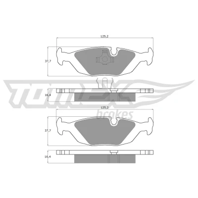 Abbildung von Bremsbelagsatz, Scheibenbremse TOMEX Brakes TX 11 30