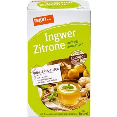 Abbildung von tegut… Tee, Ingwer Zitrone, 20 Beutel, 40 g