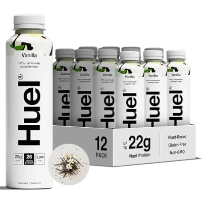 Abbildung von Huel Ready to drink Trinkmahlzeit Vanille Plant based Glutenfrei Nachhaltig 20 g Protein pro Flasche (12x 500 ml Flaschen)