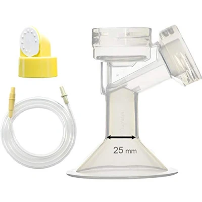 Abbildung von Maymom melkpompset Kompatibel mit Medela Swing Milchpumpe. Bevat Brusthaube,Ventilkopf, Ventilmembrane en Schlauch Pumpe(Brusthaube 25 mm; Brustwarze Durchmesser 21 23mm)