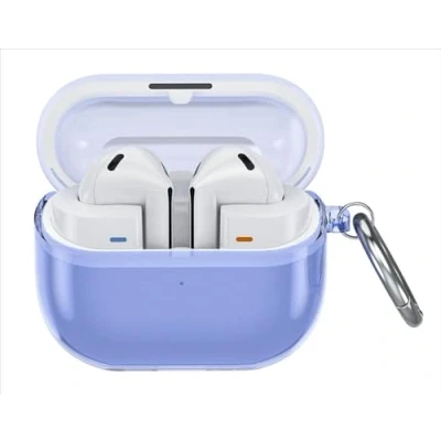 Abbildung von GIOPUEY Clear Hülle Kompatibel mit Samsung Galaxy Buds 3/3 Pro, TPU Stoßfeste Schutzhülle, Ultradünn, Kein Geruch, Silikon Transparent Purple