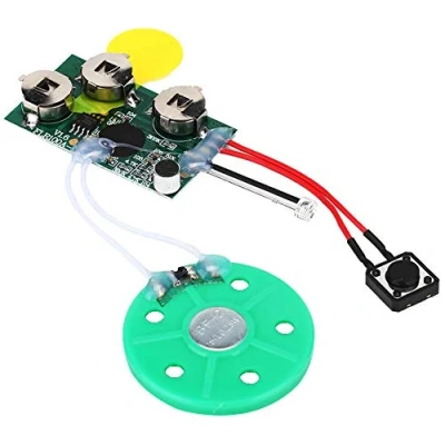 Abbildung von Tosuny DIY Grusskartenmodul, Grußkarten Chip 4 Minuten Musik ReRekorde Light Sense Voice Sound Aufzeichnungs Ton Sprachaufnahme Spieler Modul mit Lichtaktivierung(Loop Wiedergabe)