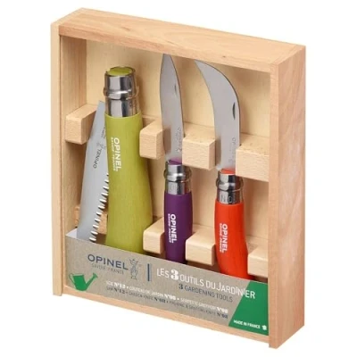 Abbildung von Opinel Universalmesser Garten Set 3 teilig, bunt