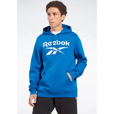 Abbildung von Reebok Identity Stacked LOGO Kapuzenpullover, Herren, Größe: Large, Vector blue