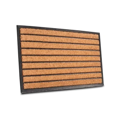 Abbildung von Fußmatte Mix Mats Gummi Kokos Striped, HANSE Home, rechteckig, Höhe: 20 mm, Strapazierfähig, pflegeleicht, robust, wetterfest, UV beständig