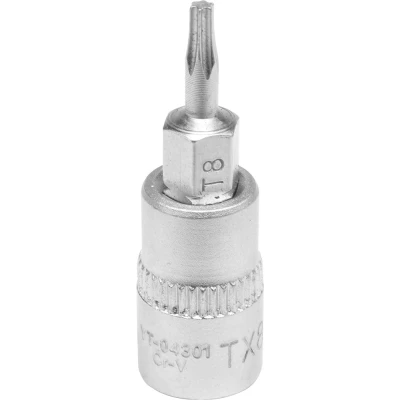 Abbildung von YATO YT 04301 Steckschlüsseleinsatz Torx DIN3120 T8 Werkzeugstahl