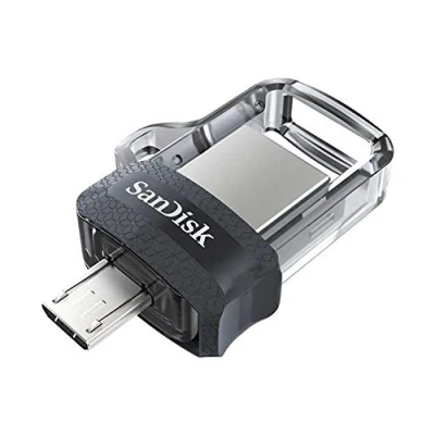 Abbildung von SanDisk Ultra Dual USB Laufwerk m3.0 Smartphone Speicher 256 GB (Mobiler Speicher, m3.0, versenkbarer Doppelanschluss, 130 MB/s Übertragungsraten, 3.0 Laufwerk)