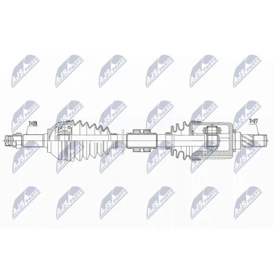 Abbildung von Antriebswelle NTY NPW NS 162