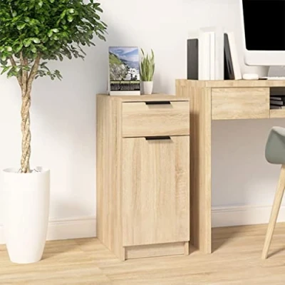 Abbildung von ZQQLVOO Schränke Anrichte Mehrzweckschrank Schreibtischschrank Sonoma Eiche 33,5x50x75 cm Holzwerkstoff