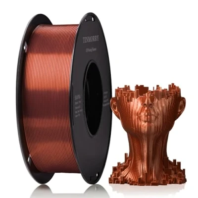 Abbildung von Silk PLA Filament 1,75mm, TINMORRY 3D Drucker 1kg spool, Copper