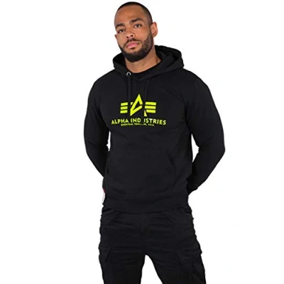 Abbildung von Alpha Industries Hoodie &quot;Alpha Men Hoodies Basic Hoody Neon Print&quot;